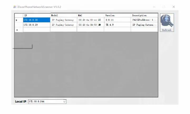 Interface de recherche de l’adresse IP