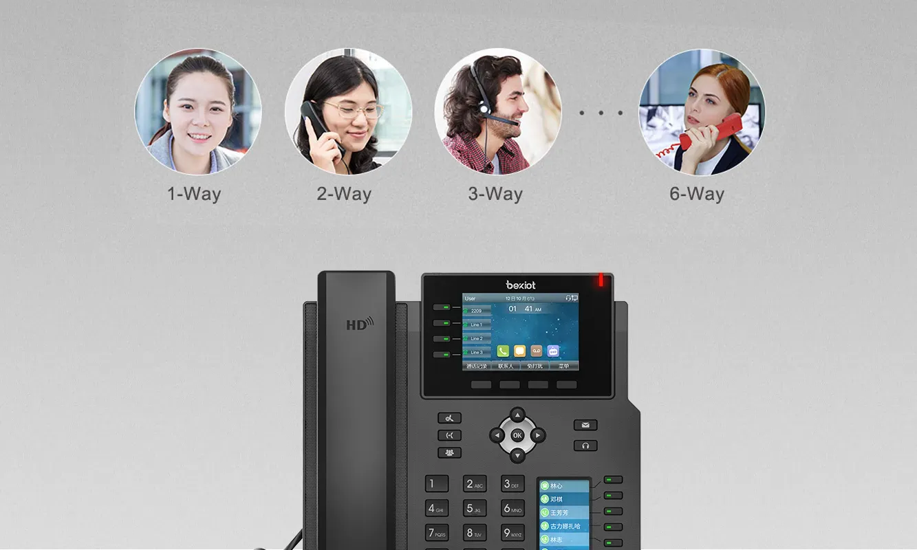 Supports 6-Way Audio Conferencing for Efficient Collaboration