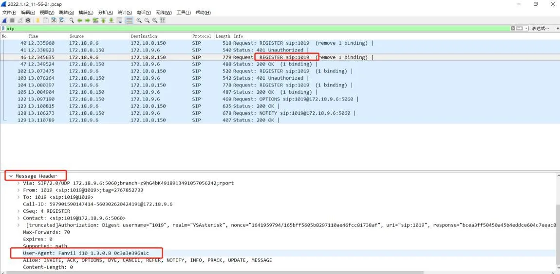Capture d'écran Wireshark de Bi10