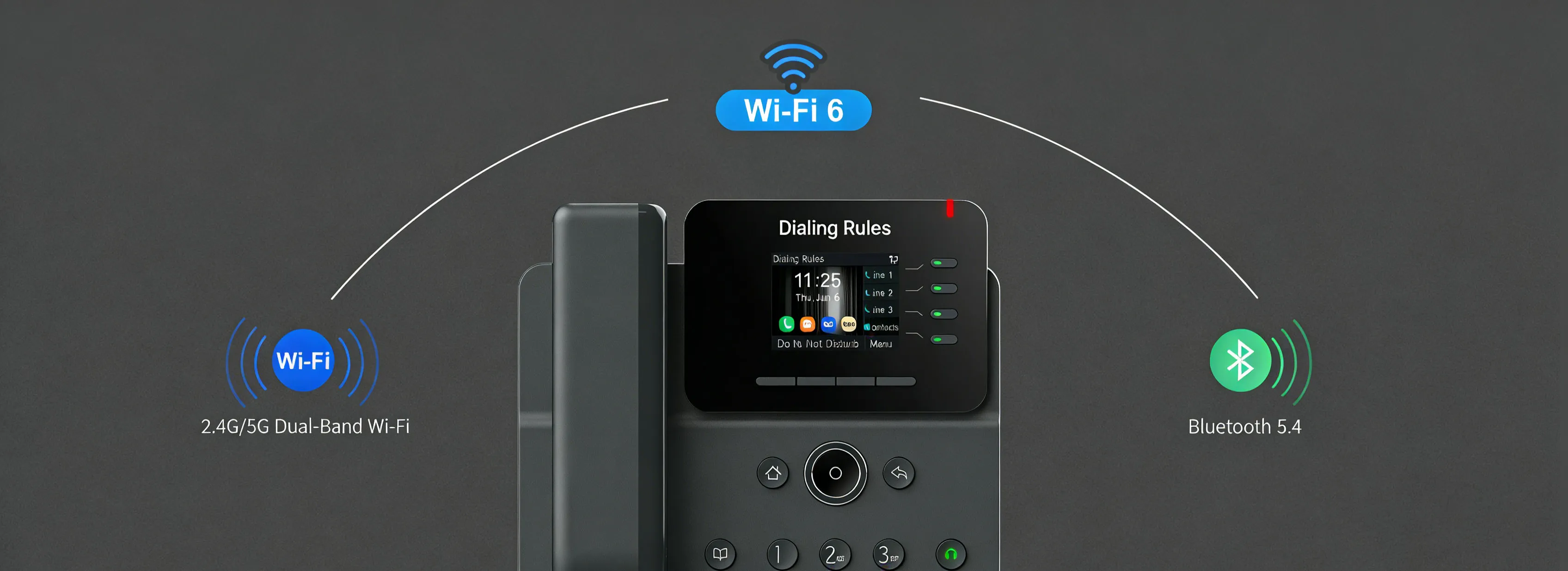 Supports Wi-Fi 6 and Bluetooth 5.4 for faster and more stable transmission