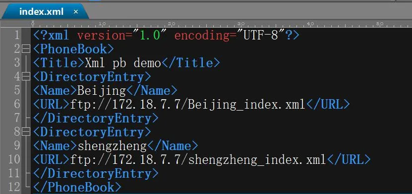 Exemple de Index.xml