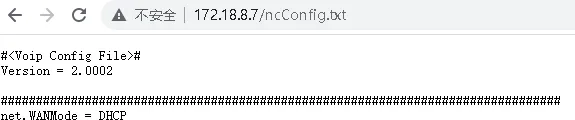 Obtention du fichier de configuration nc à partir du navigateur