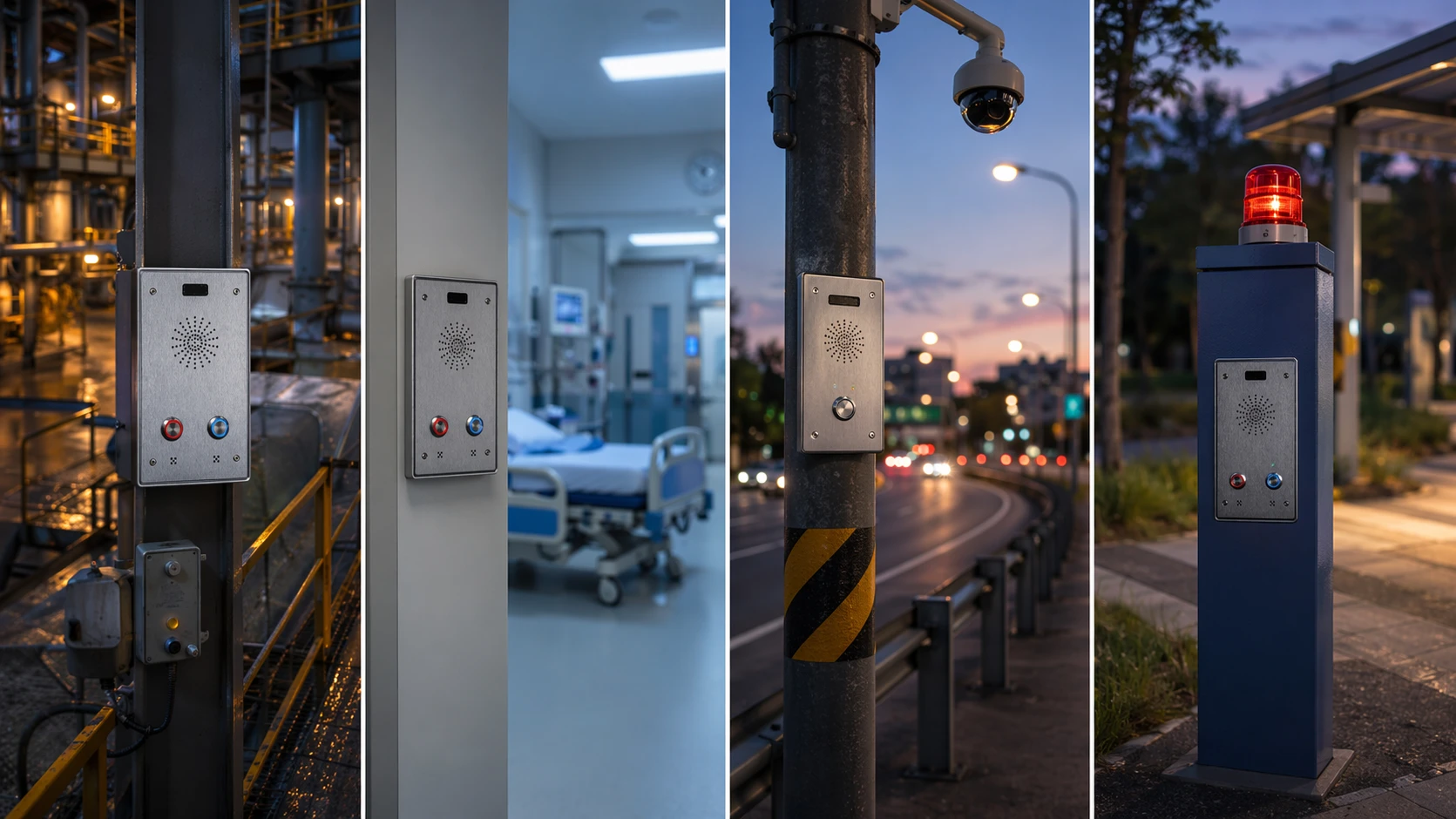 Terminal d'intercom IP déployé dans une usine, un hôpital, une plateforme de transport et un point d'assistance routier d'urgence