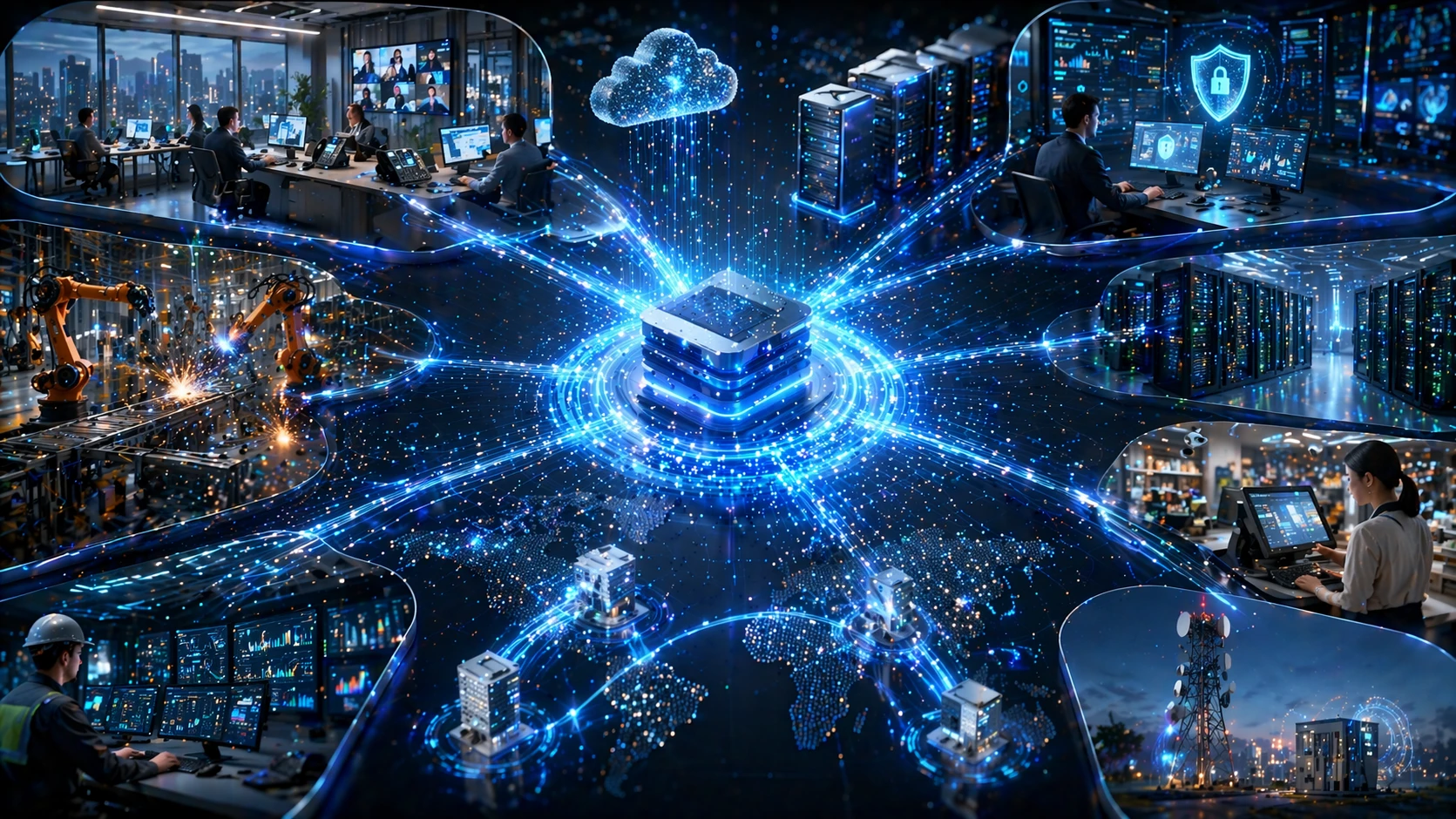 Cas d'utilisation d'IPv4 en entreprise et dans l'industrie, y compris les réseaux locaux de bureau, les systèmes IP PBX, les téléphones industriels, les caméras, les routeurs, les pare-feu et les réseaux de succursales connectés au cloud.