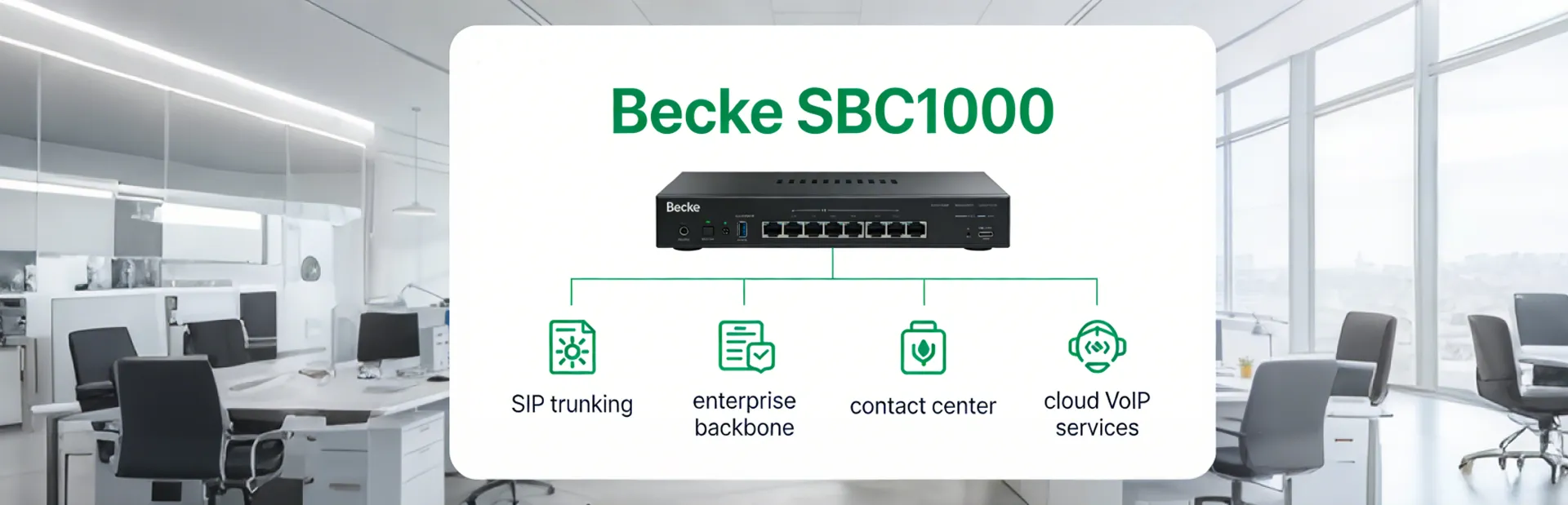 Contrôleur de session Becke SBC1000 avec redondance, sécurité, traversée NAT et optimisation QoS