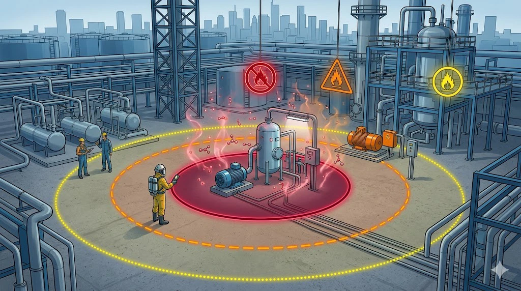 Sélection d'équipements antidéflagrants et à sécurité intrinsèque pour zones de gaz et vapeurs Class I Division 1
