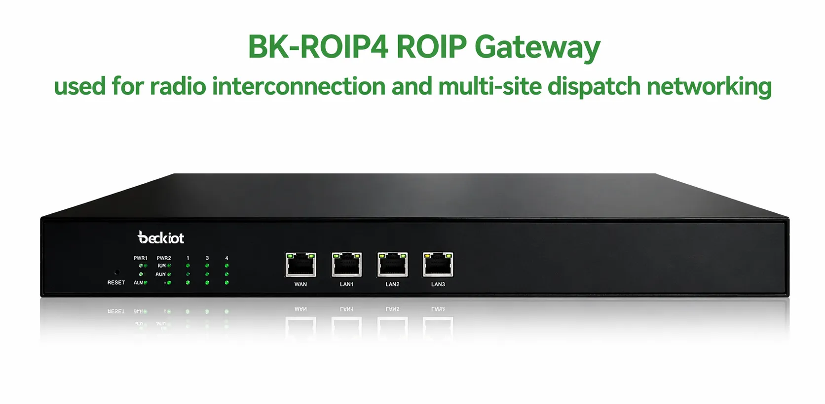Passerelle ROIP BK-ROIP4 utilisée pour l’interconnexion radio et le réseau de dispatch multi-site
