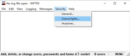 Paramètres de sécurité du serveur FTP