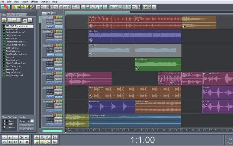 Interface d'édition audio