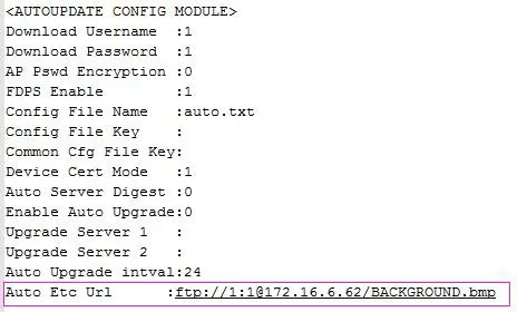 Configuration du fichier de configuration