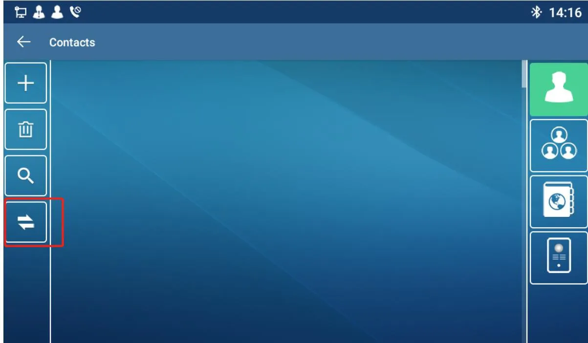 BX7A Contacts Sync Settings
