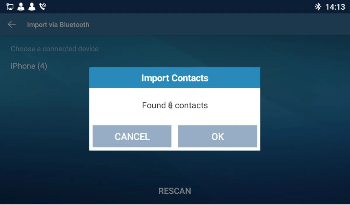 Confirmer la synchronisation des contacts