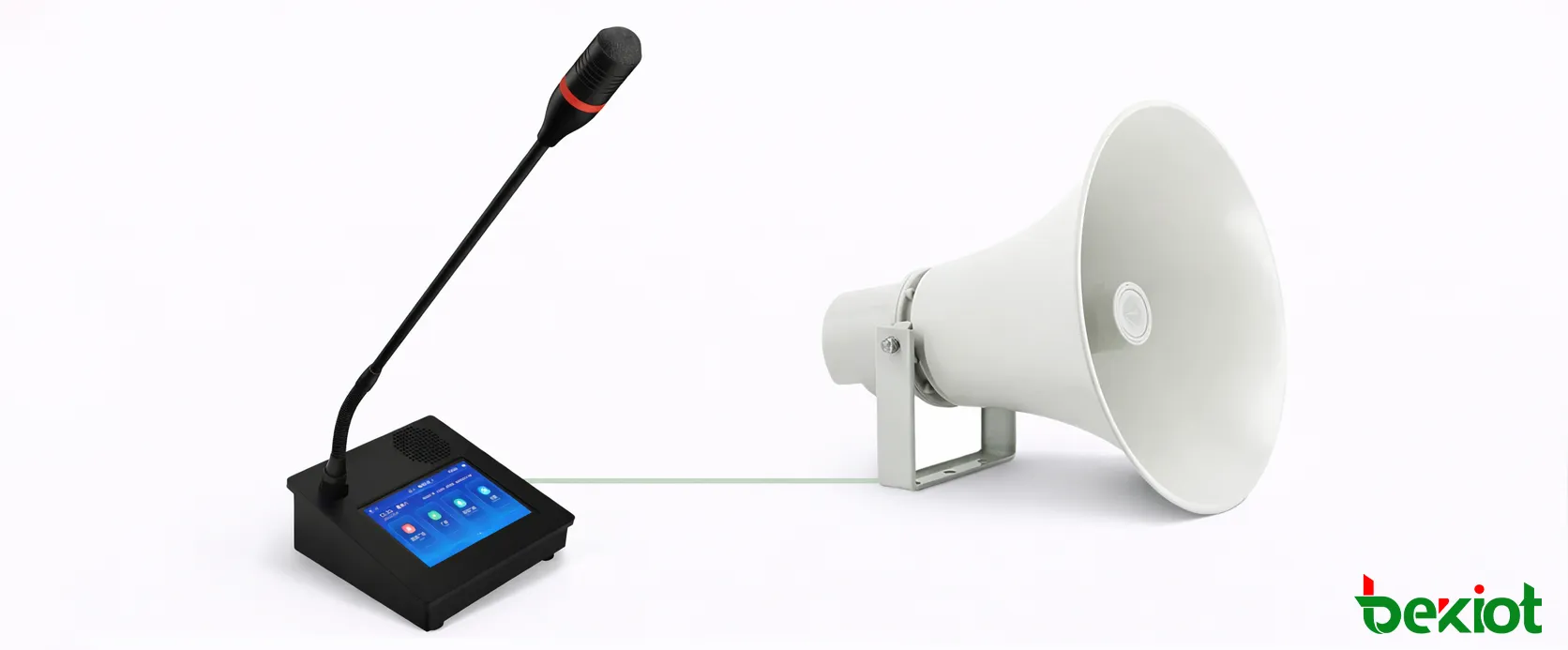 Microphone SIP GP600J avec interface tactile pour diffusion, interphone et gestion de zones