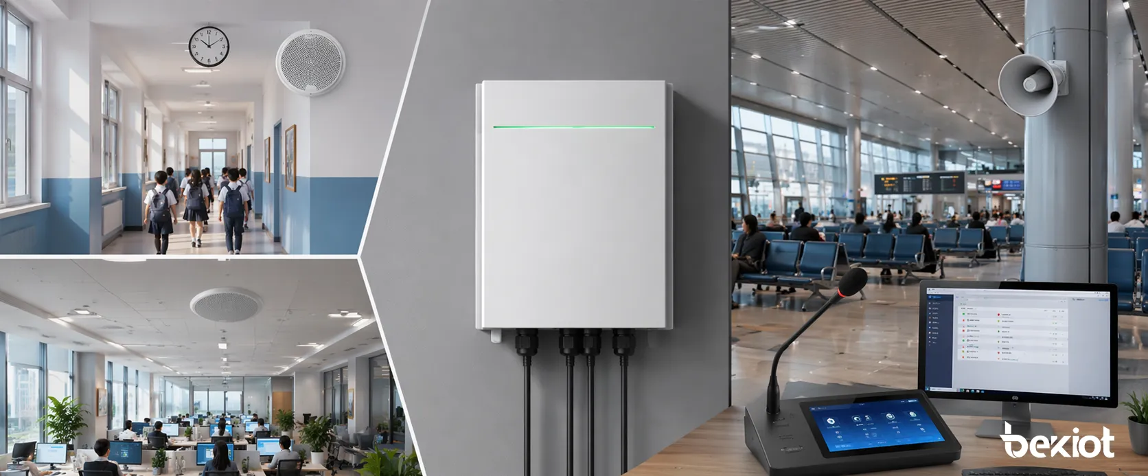 Amplificateur SIP étanche BK-PA120AF dans des applications de diffusion industrielle et d'installations publiques