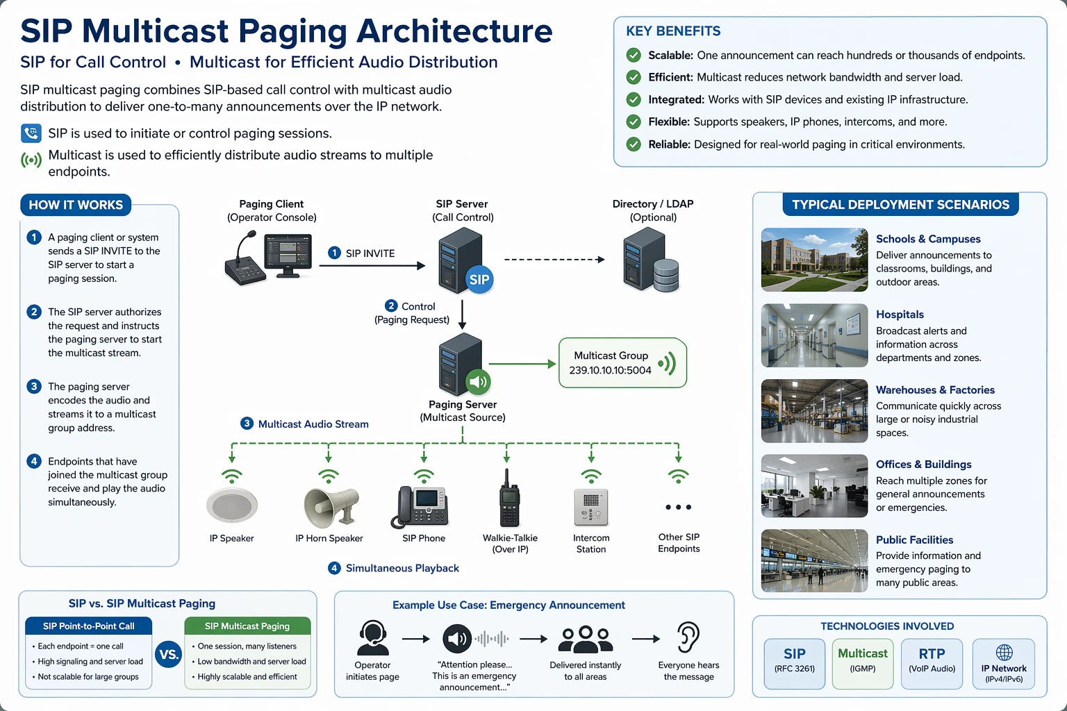What Is SIP Multicast Paging? Principles, Benefits, and Deployment Methods