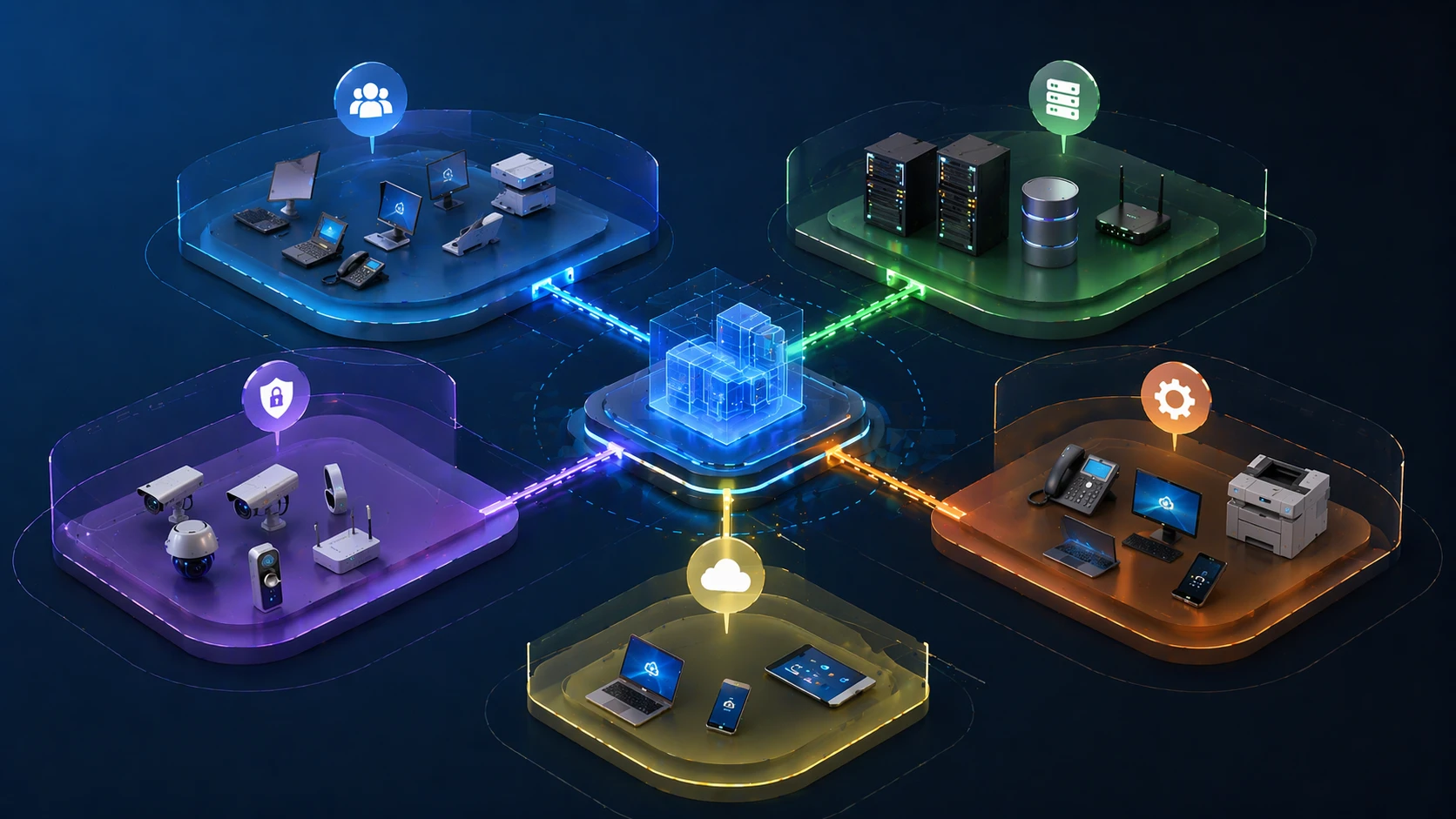 Fonctions de segmentation VLAN incluant isolation du trafic, réduction du broadcast, séparation voix et données et gestion structurée du réseau