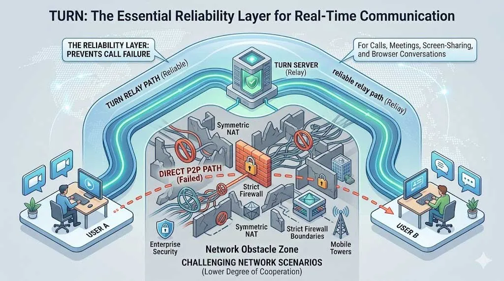 Qu'est-ce que TURN (Traversal Using Relays around NAT) ? Usages, fonctionnement et applications