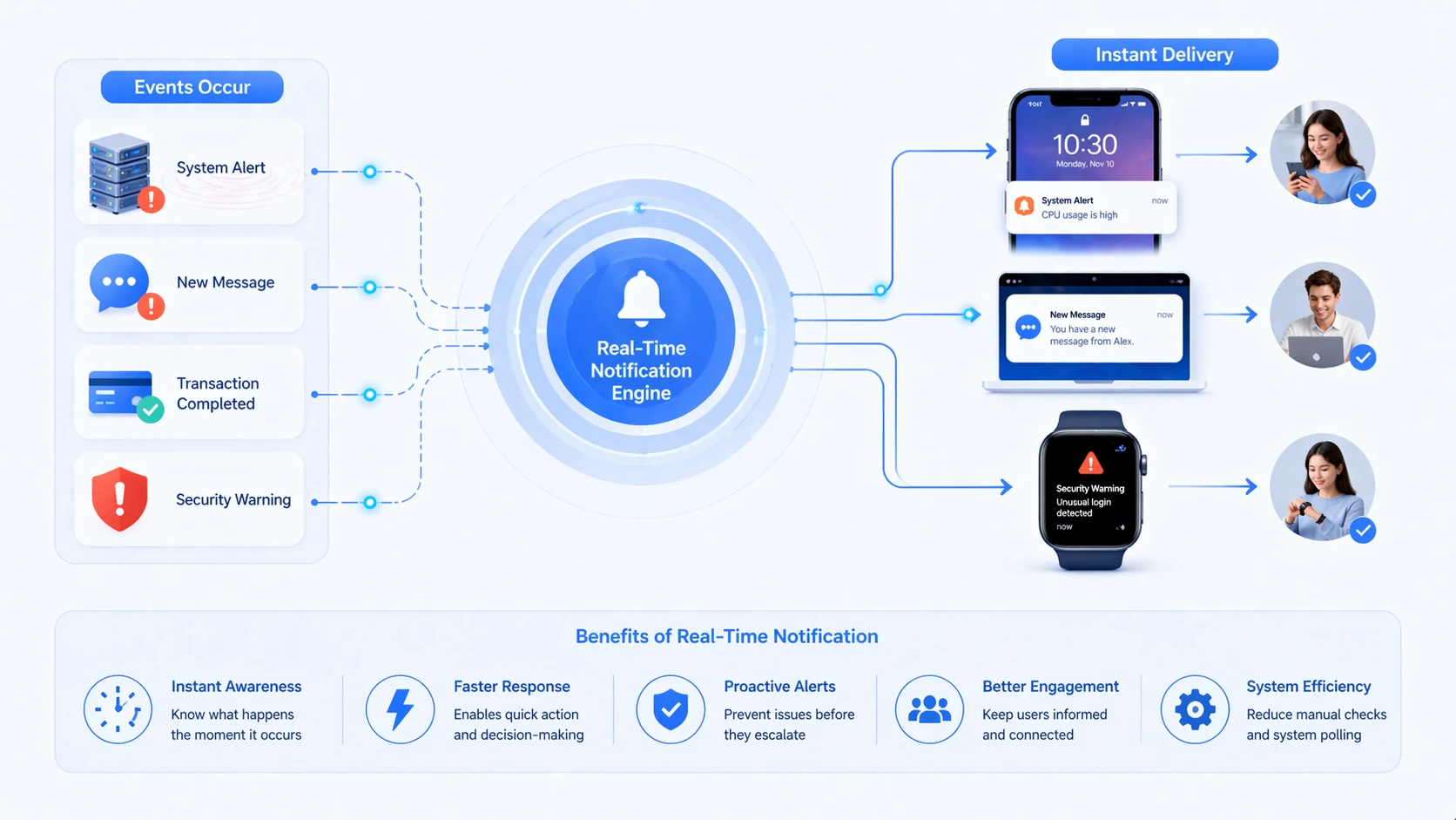 Qu’est-ce que la notification en temps réel ? Caractéristiques et applications