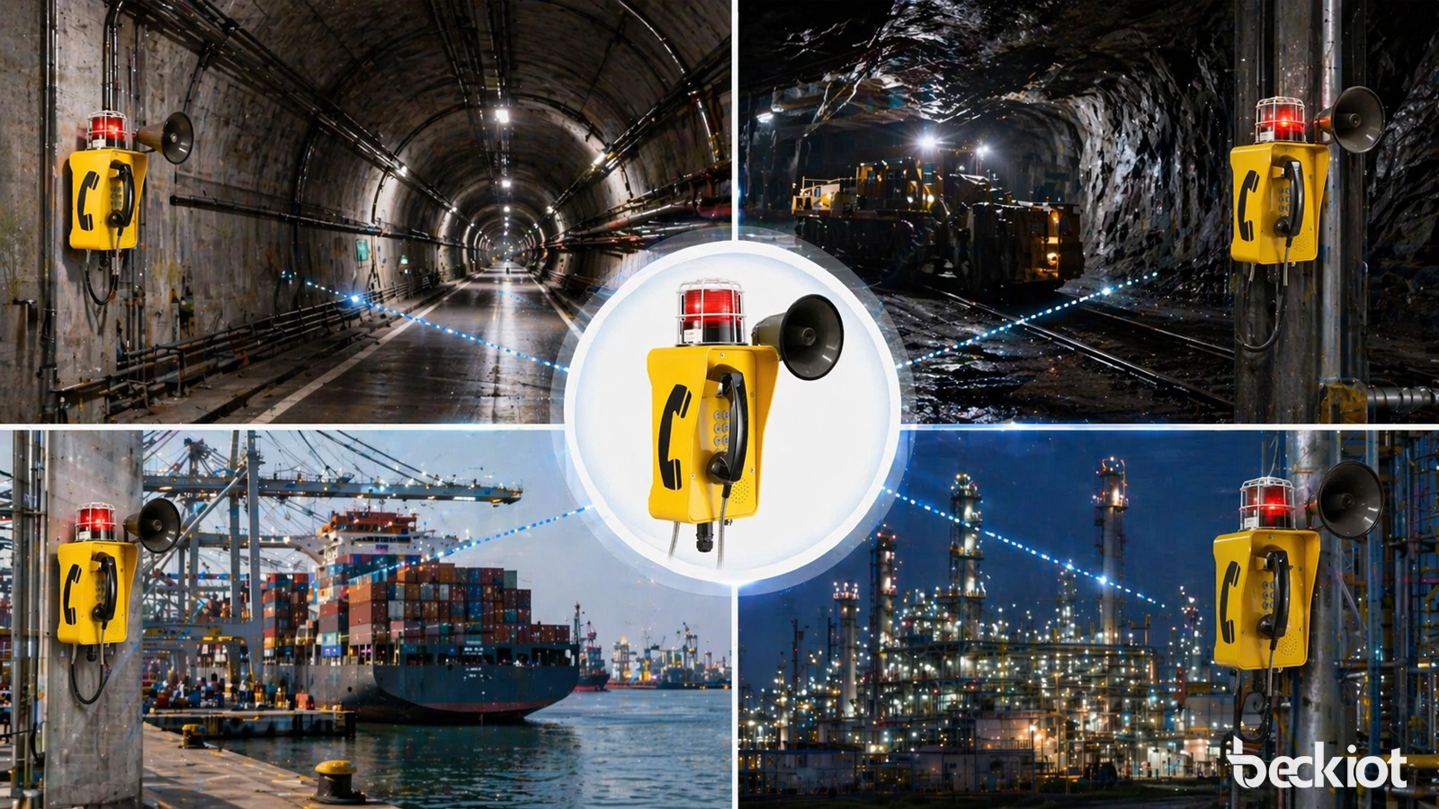 Téléphone mural résistant aux intempéries BKTS2 pour tunnels, mines, ports et usines industrielles