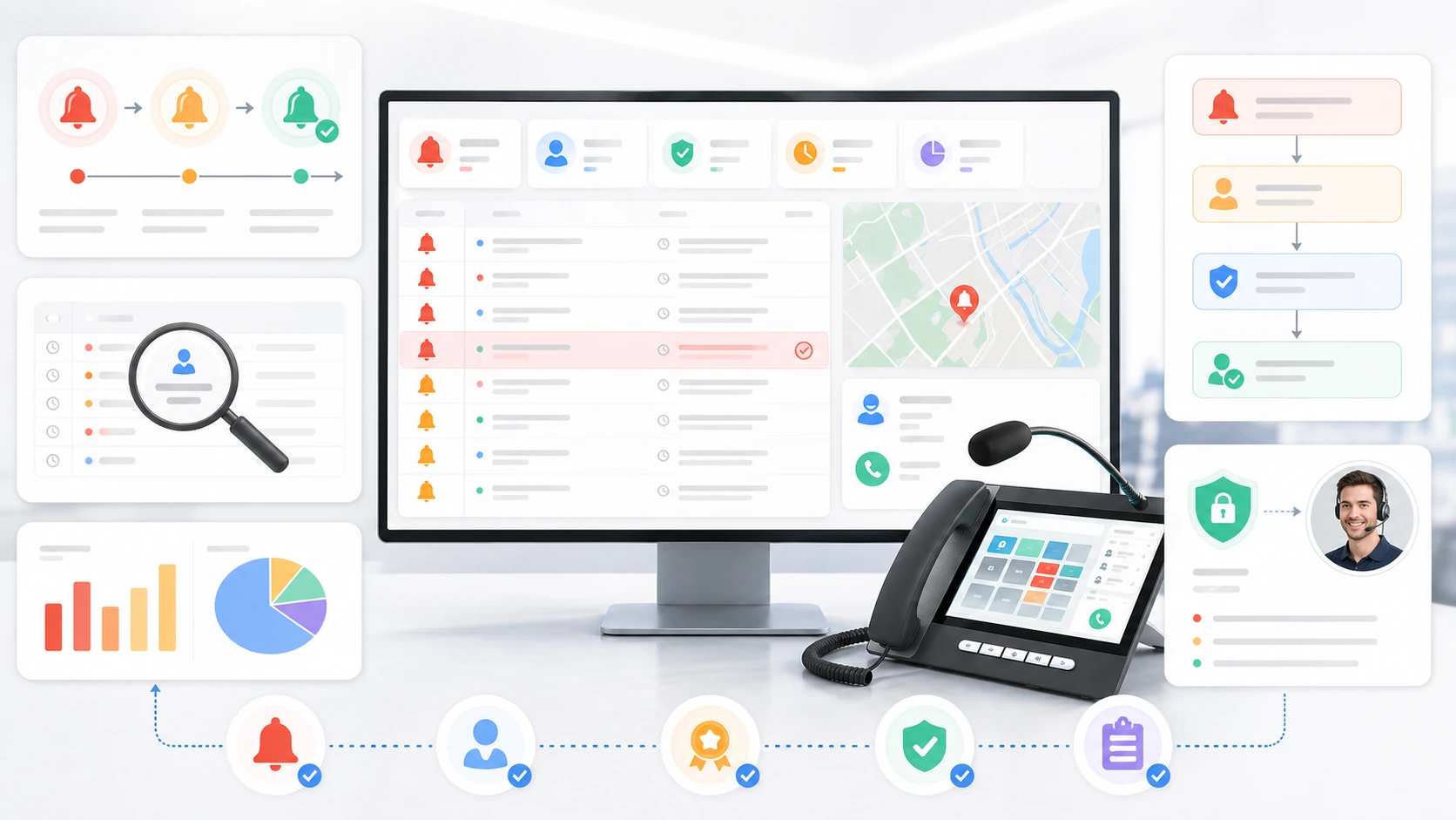 Caractéristiques de l’accusé de réception d’alarme : statuts visibles, traçabilité et outils de réponse
