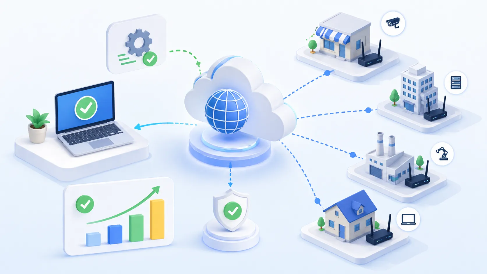 DNS dynamique garantissant une connectivité stable aux succursales et équipements distants malgré des adresses WAN variables