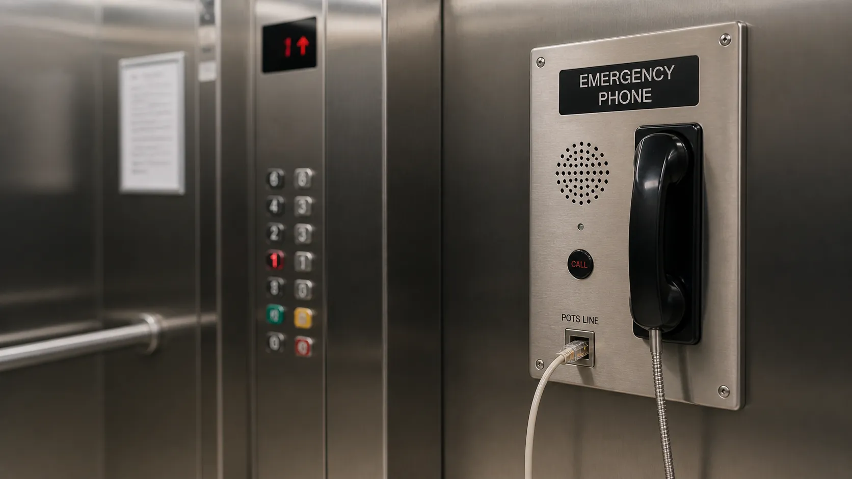 Panneau de téléphone d’urgence d’ascenseur utilisant une ligne POTS pour une communication bidirectionnelle fiable