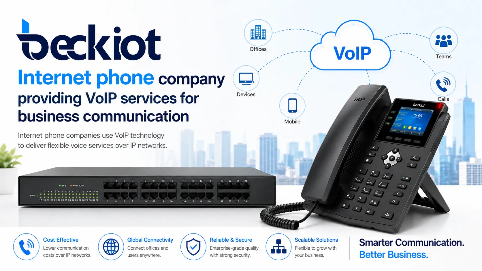 Fournisseur de téléphonie Internet proposant des services VoIP pour la communication professionnelle