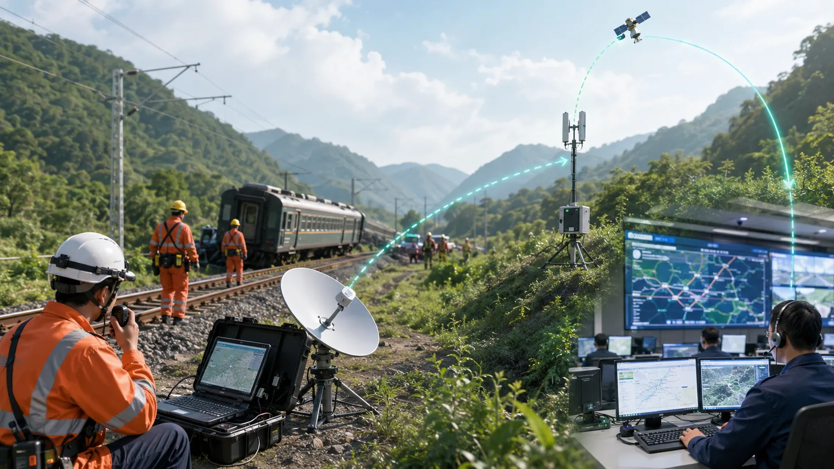 Communication d'Urgence Ferroviaire : Garder les Équipes de Secours Connectées Sans Signal