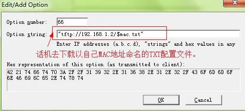 Ajouter une nouvelle DHCP option