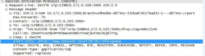Afficher la configuration du type de sonnerie