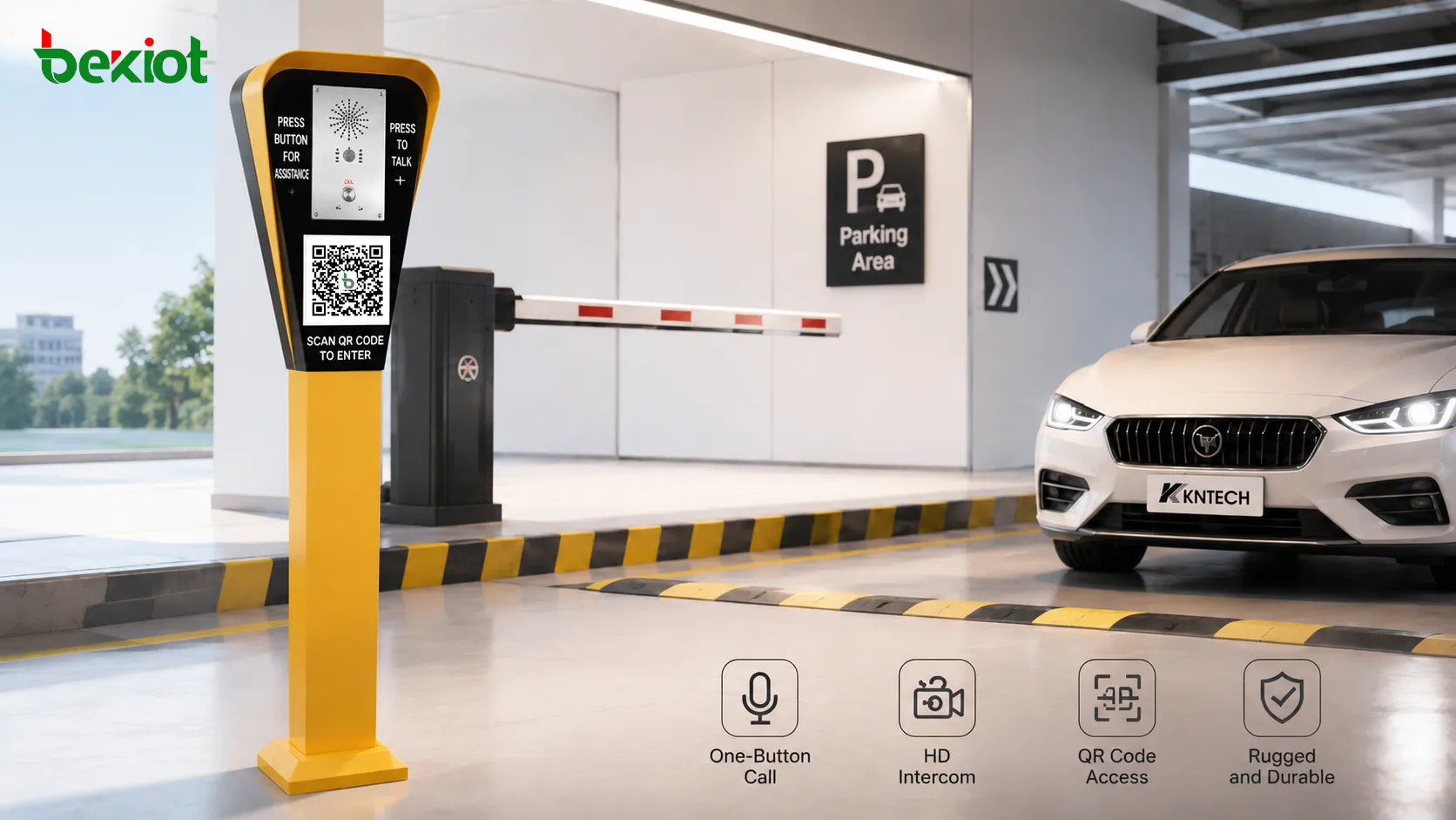 Système d'interphone de stationnement : communication d'urgence, fonctions de sécurité et applications de stationnement intelligentes