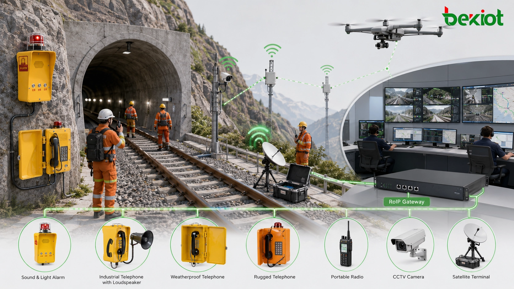 Solution de communication d’urgence ferroviaire pour les scénarios de sauvetage sans signal