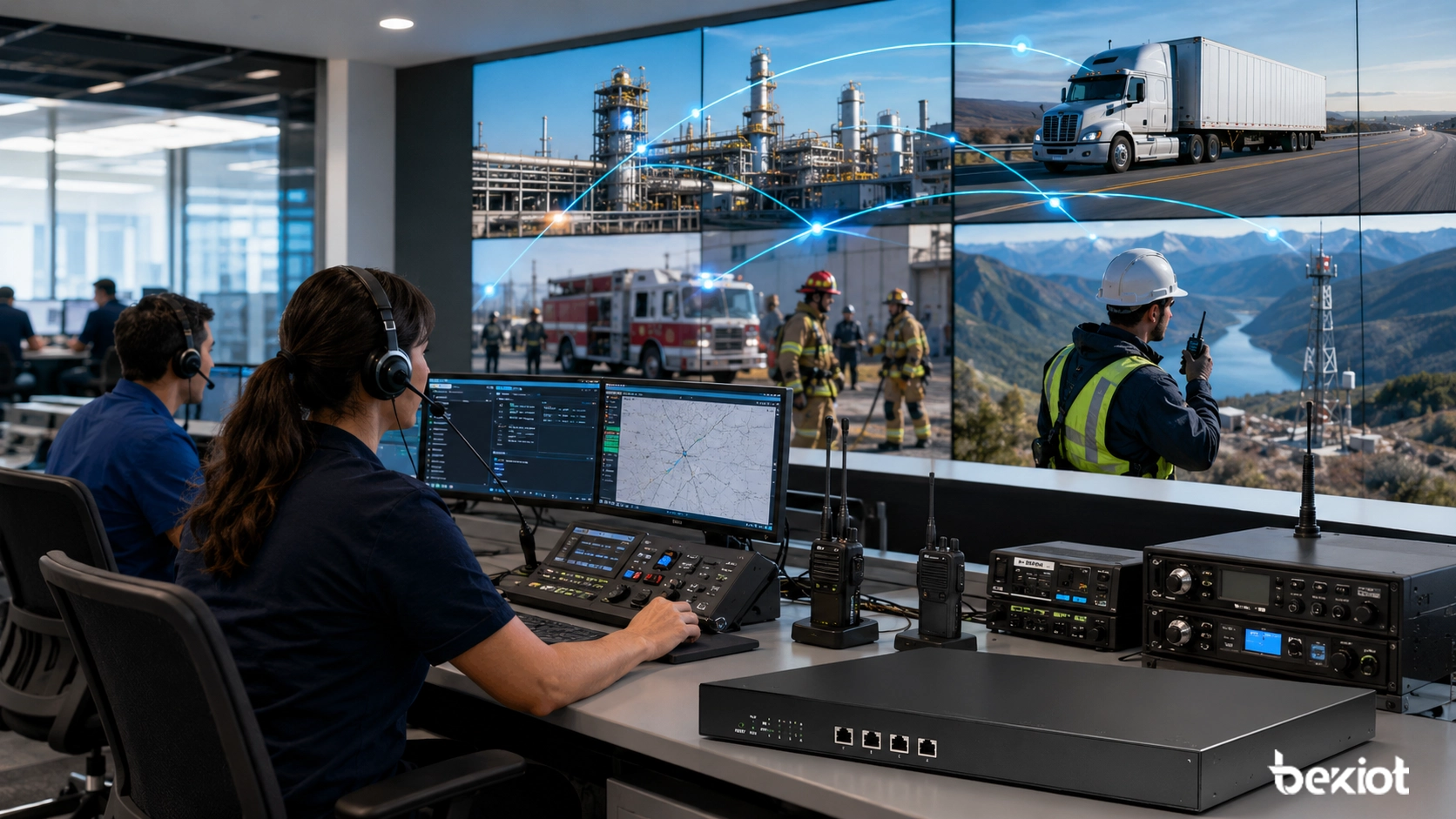 Solution de dispatching radio régional utilisant une passerelle ROIP pour sites industriels équipes de transport interventions d’urgence et opérations distantes