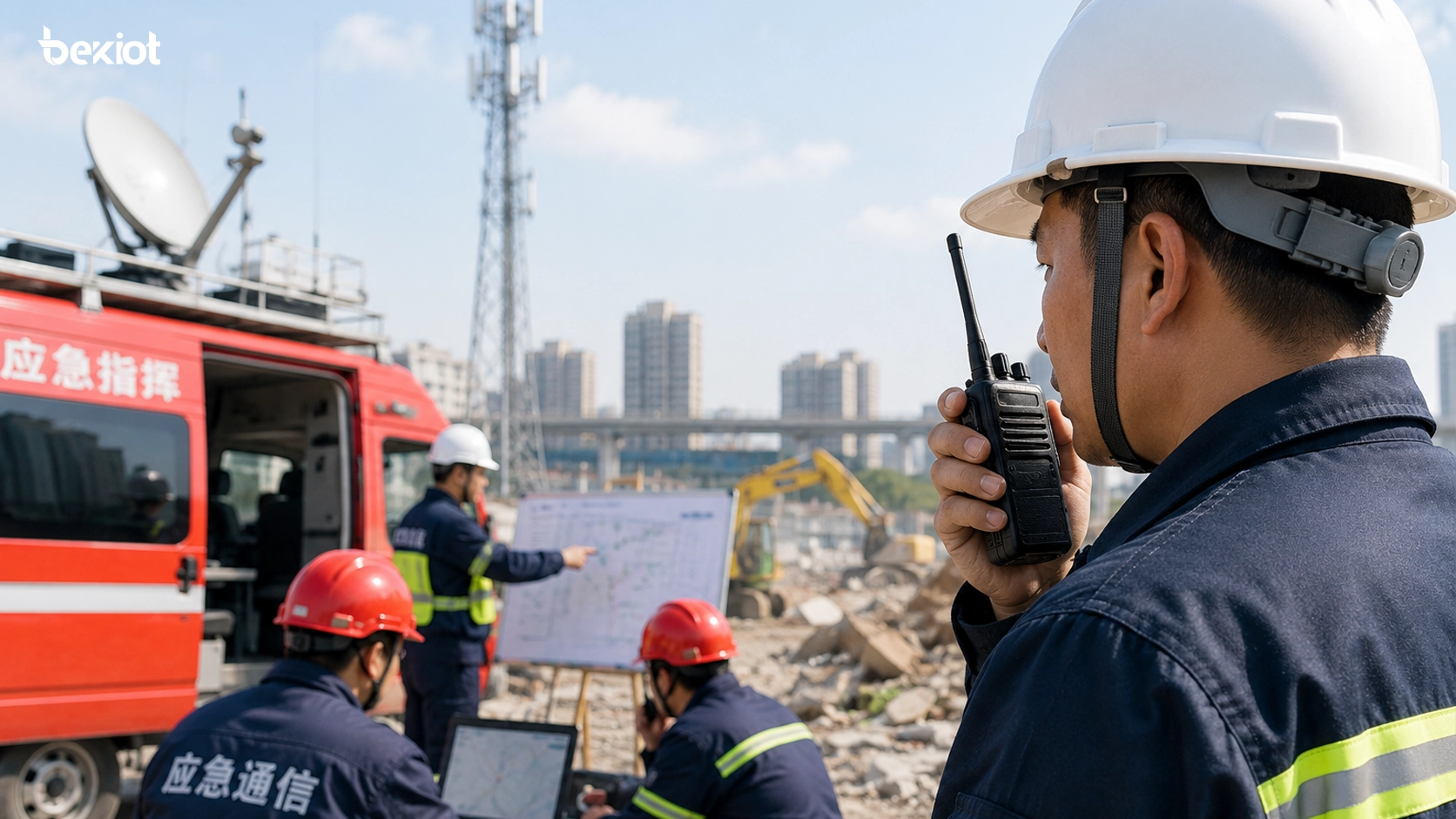 Talkies-walkies robustes utilisés dans la construction l’industrie la sécurité publique et les secours
