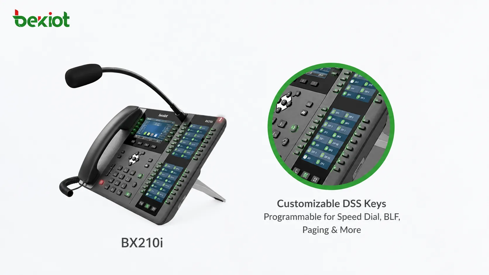 Console microphone de diffusion SIP Becke Telcom pour salle de dispatch diffusion vocale appels raccourcis et plateforme de communication IP