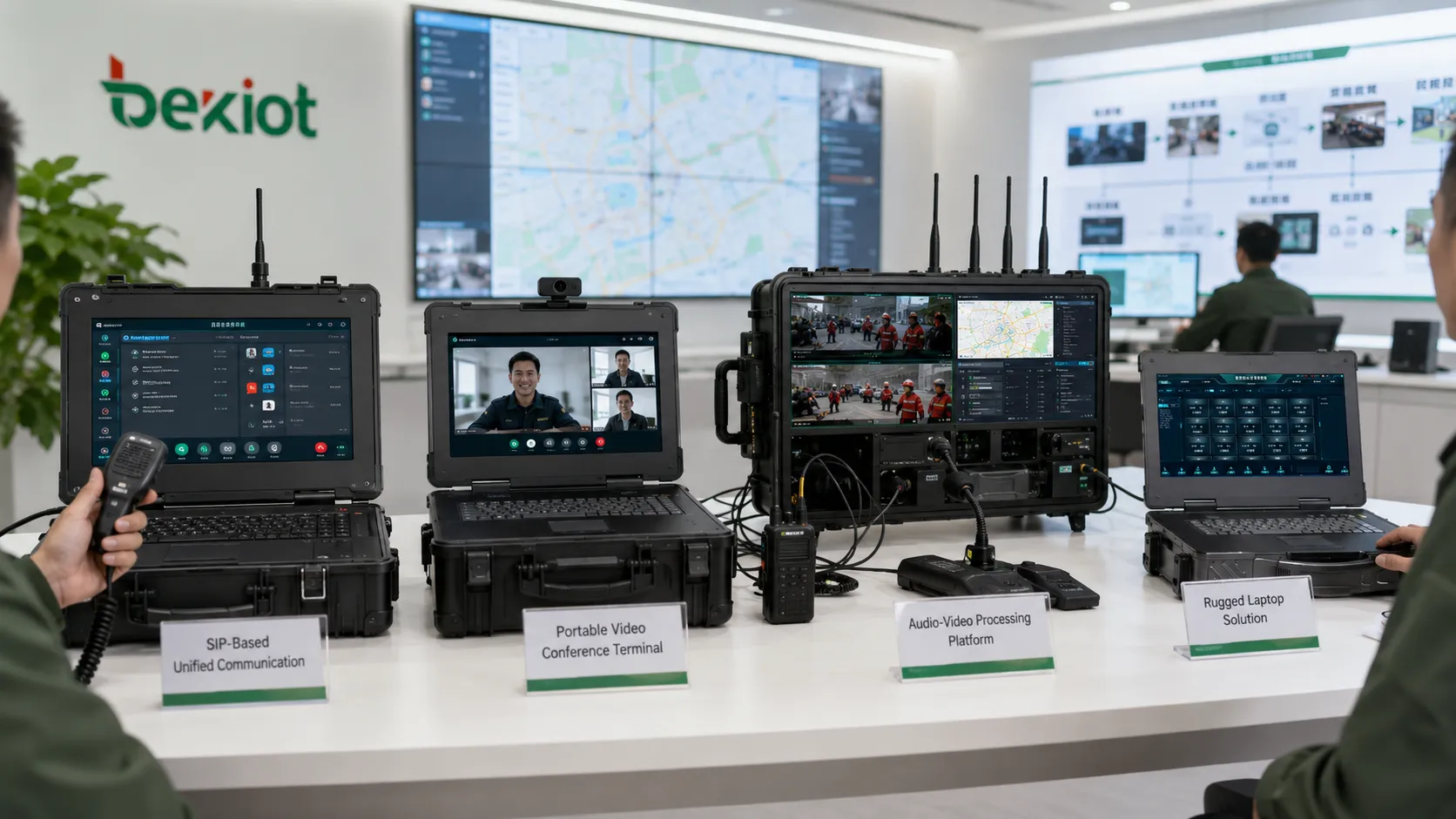 Comparaison technique d’architectures de coffrets d’urgence : communications SIP, terminal de visioconférence, plateforme audio-vidéo et ordinateur portable durci
