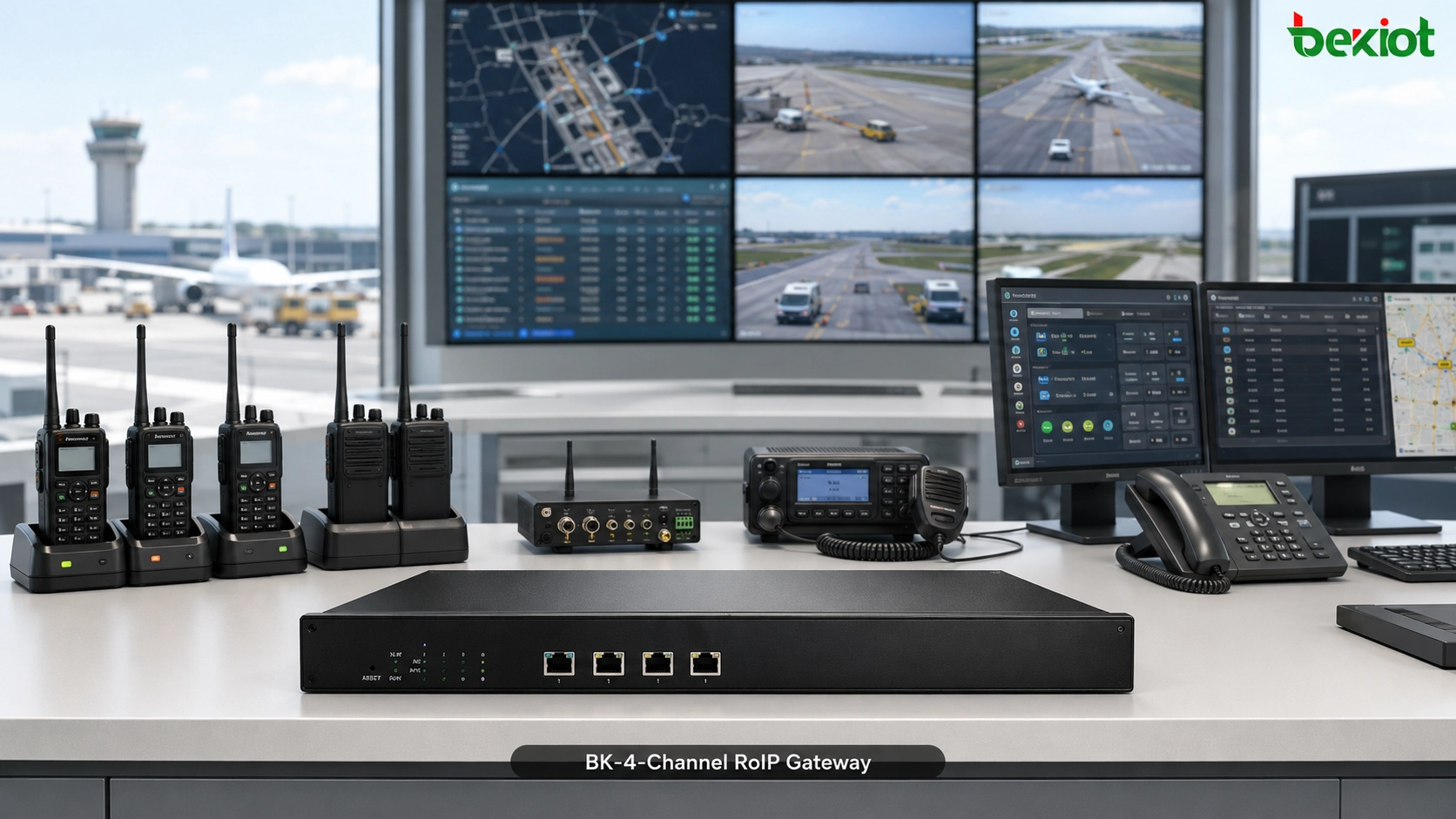 Passerelle d’interphonie reliant radios d’aéroport et plateforme SIP