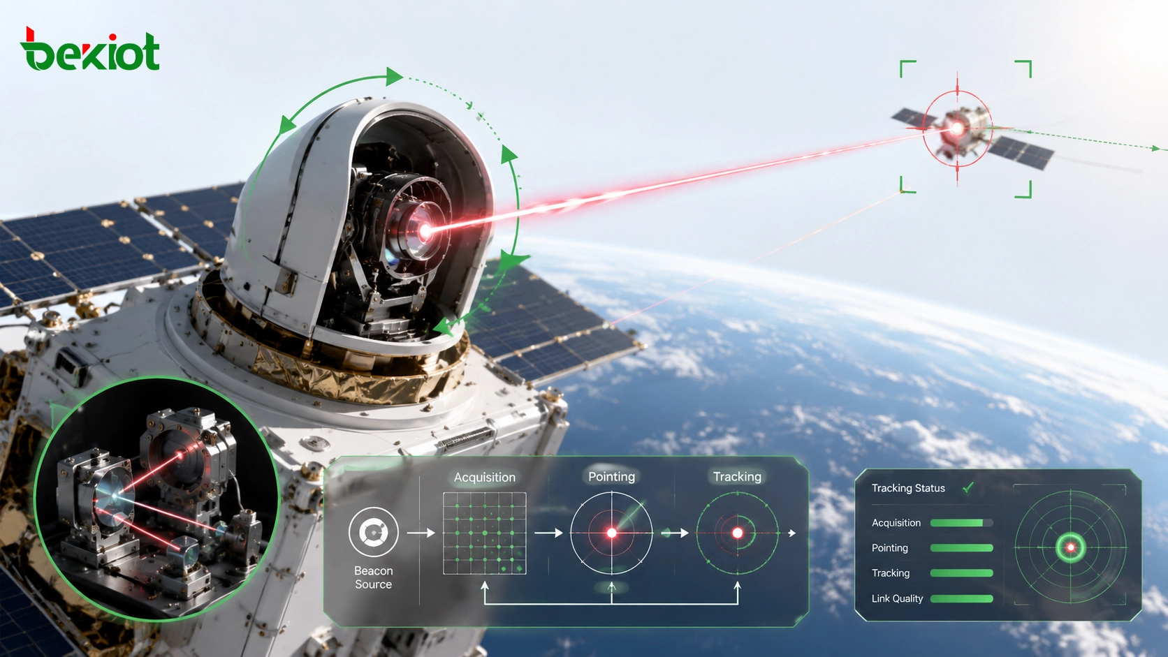 Système d'acquisition, de pointage et de suivi pour terminaux de communication laser spatiaux