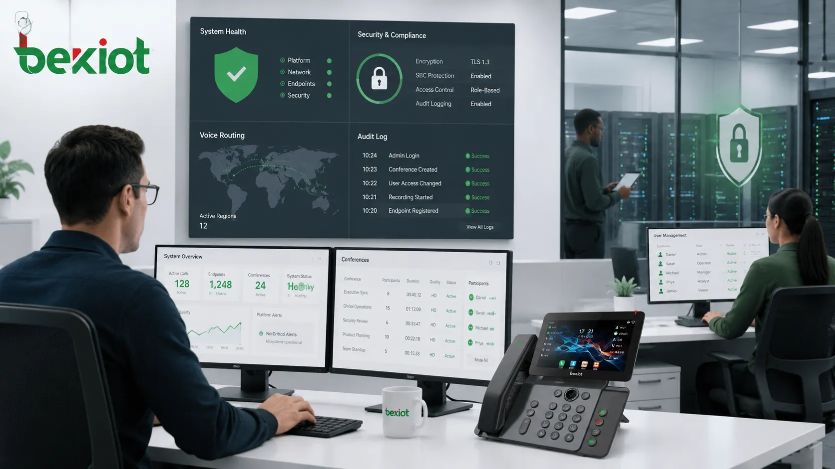 Plateforme sécurisée d’audioconférence d’entreprise gérée par les équipes IT et opérationnelles