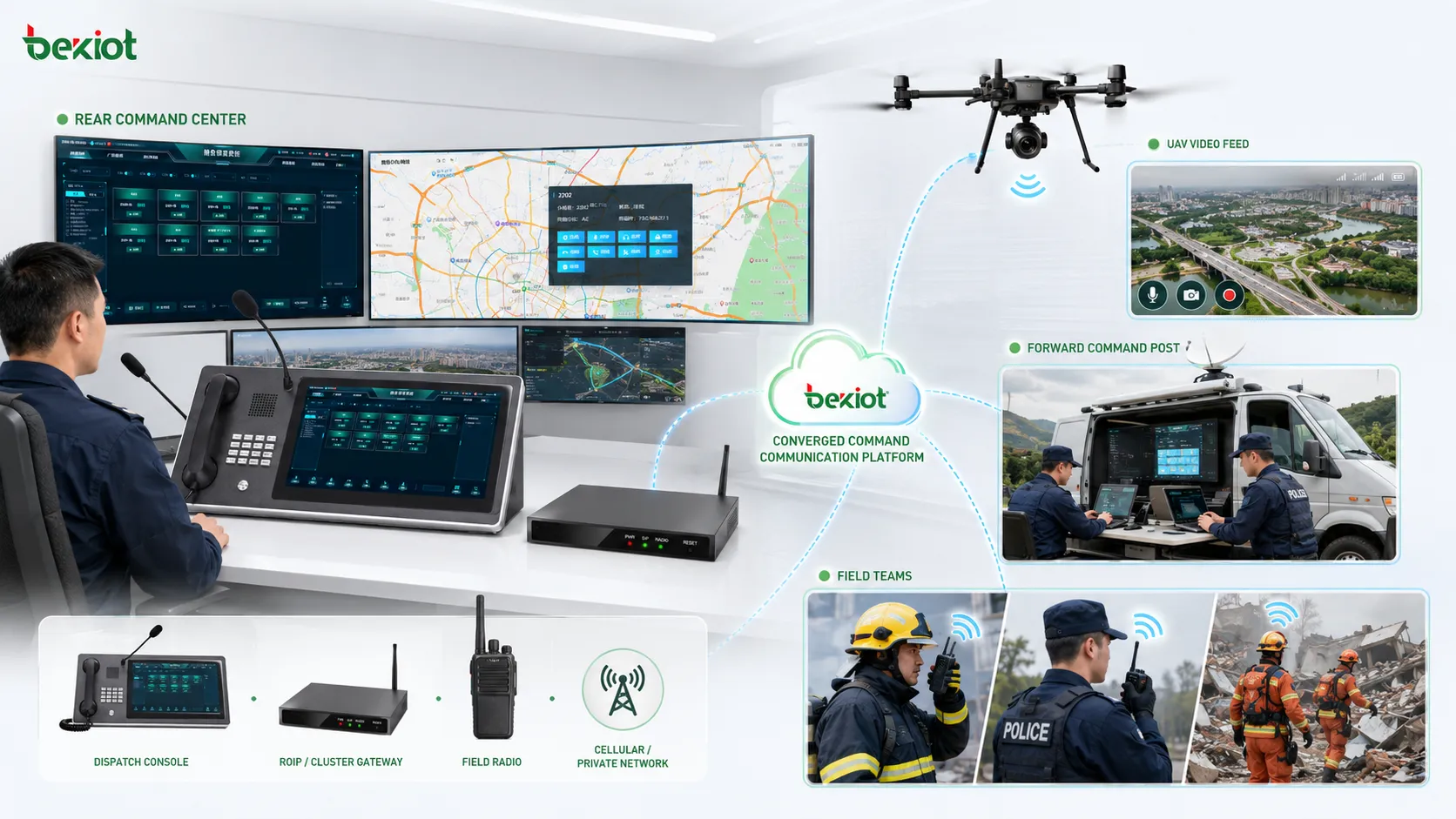 Solution de Plateforme de Comunicación de Mando Convoirgente pour Operaciones de Campo