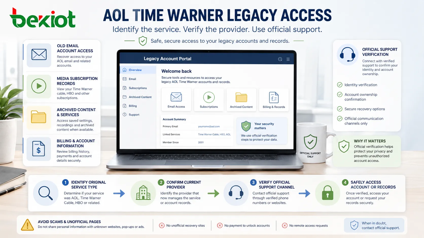Warner Bros. America Online : considérations de sécurité et options d’accès