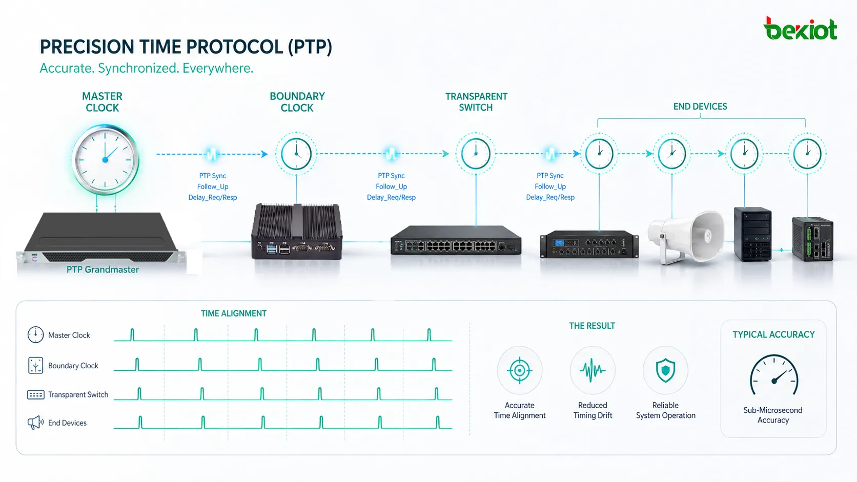 Qu'est-ce que le protocole de temps de précision (PTP) ? Son fonctionnement, ses avantages et ses applications