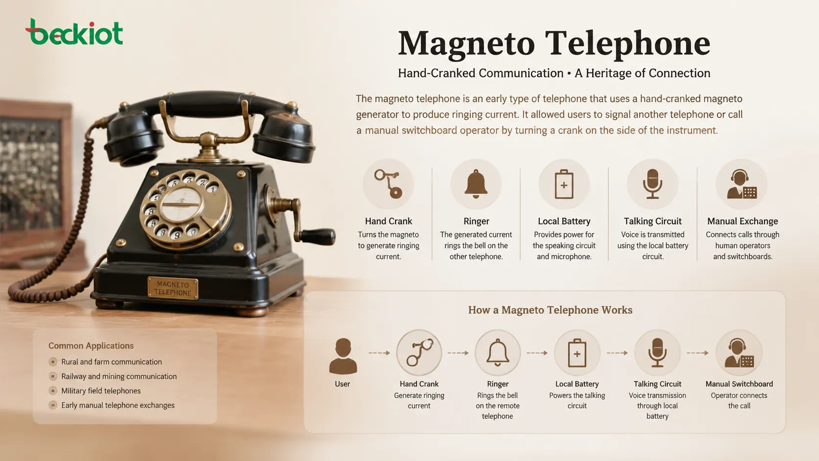 Analyse du principe de fonctionnement, de l’histoire et du contexte du téléphone à magnéto