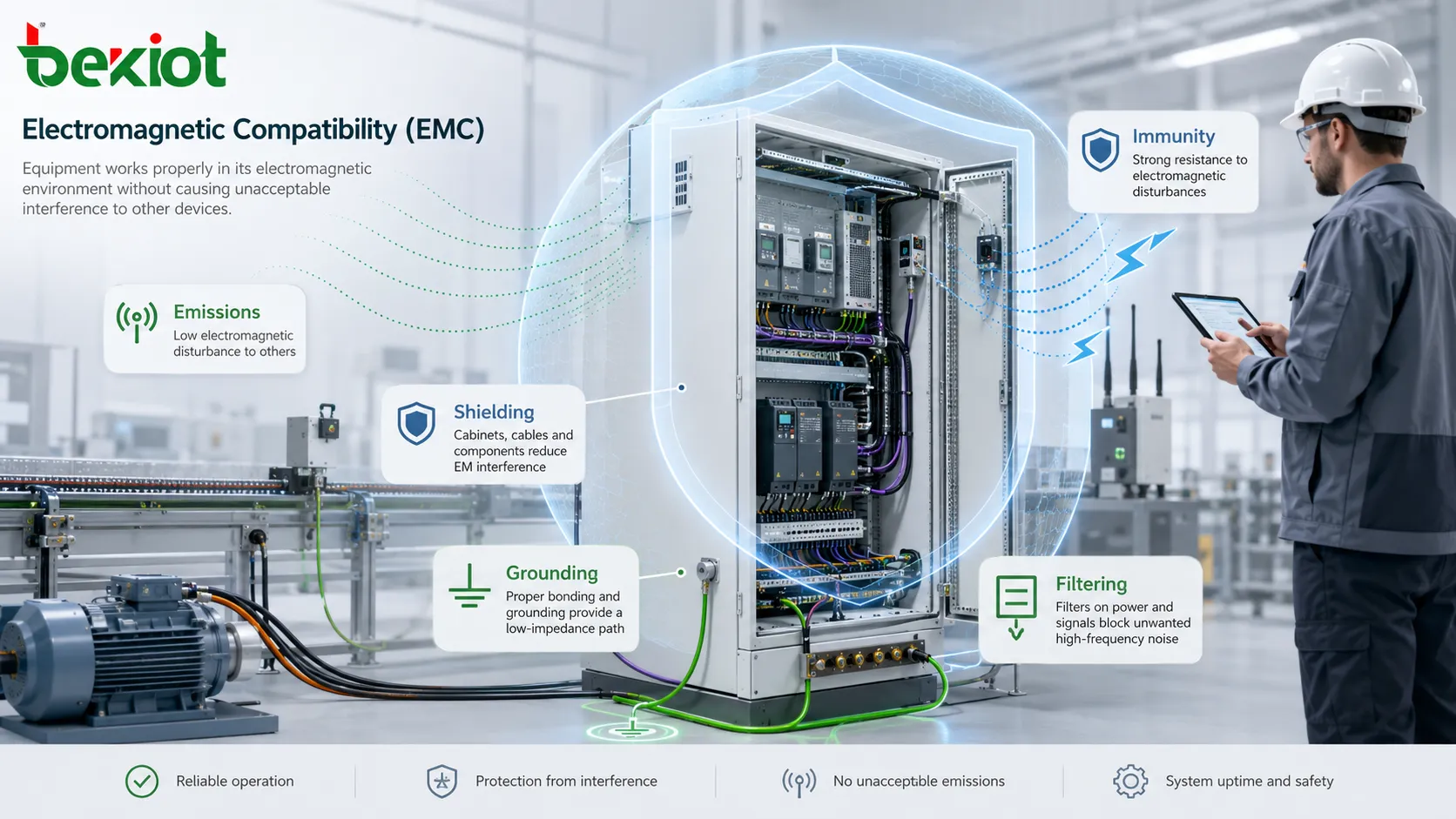 Quelles sont les normes techniques strictes pour la compatibilité électromagnétique (EMC) ?