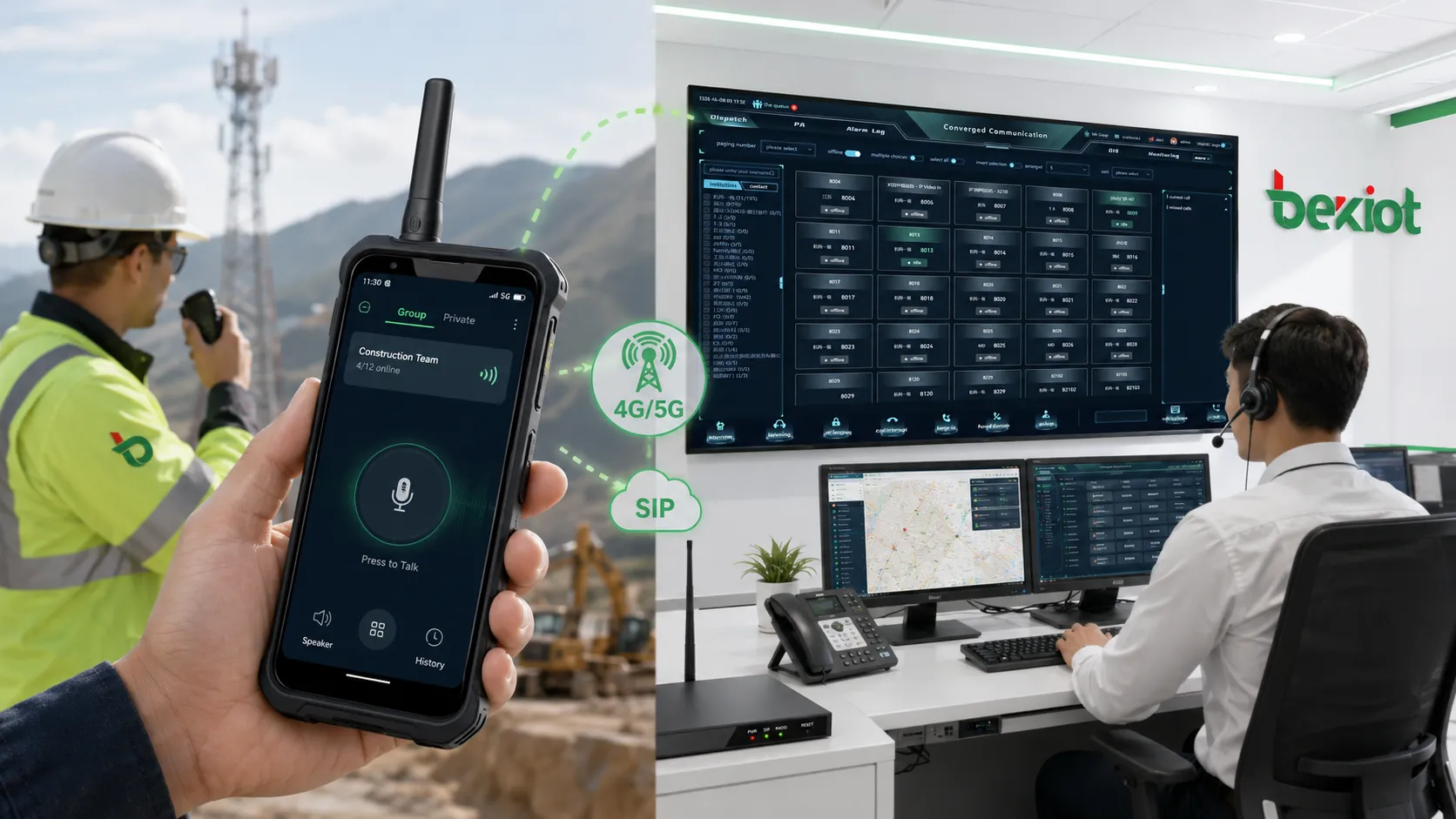 Système radio numérique trunké privé pour sécurité publique parc chimique port transport ferroviaire et communication aéroportuaire