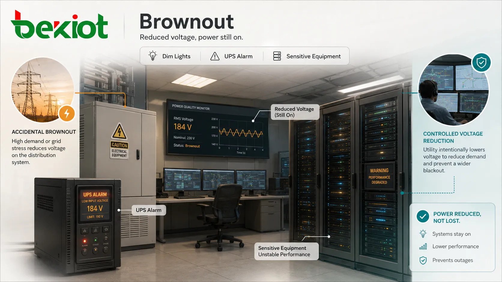 Qu’est-ce qu’un brownout ? Fonctionnement, avantages et applications