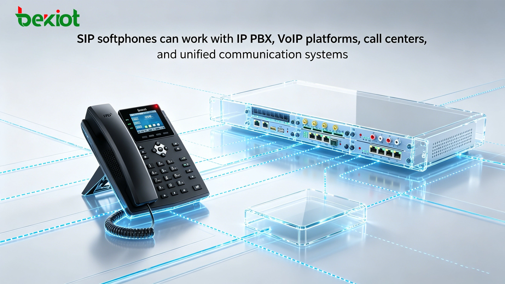 Intégration du softphone SIP avec le PABX IP, les communications unifiées et la plateforme de centre d'appels