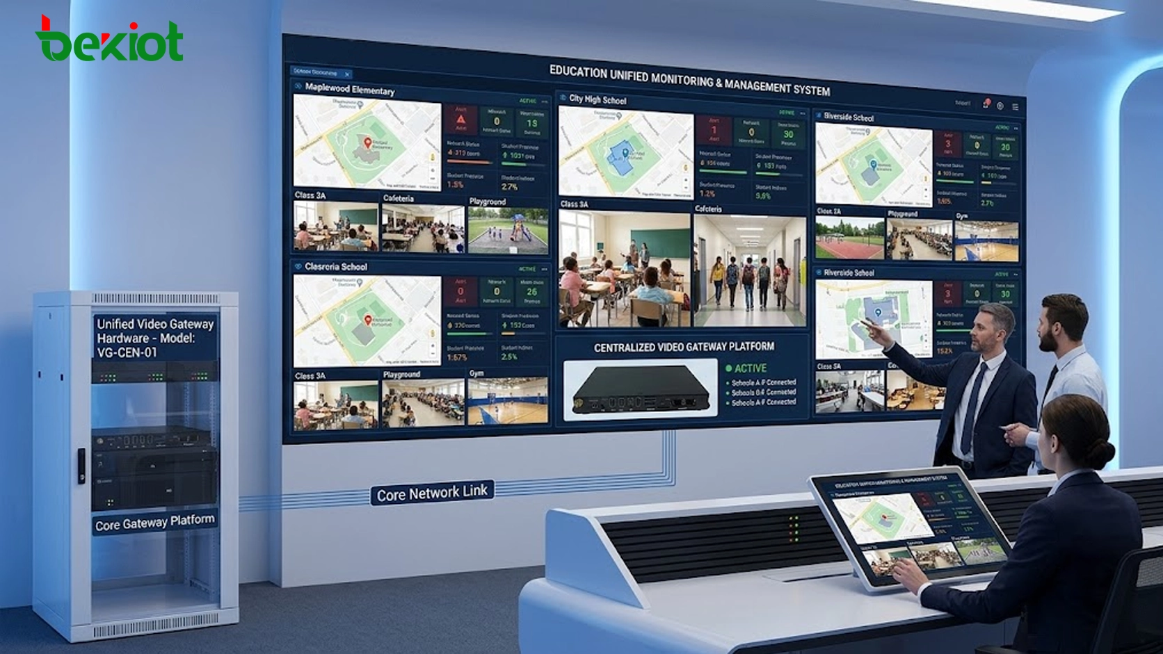 Solution de réseau vidéo et de surveillance pour les bureaux de l'éducation