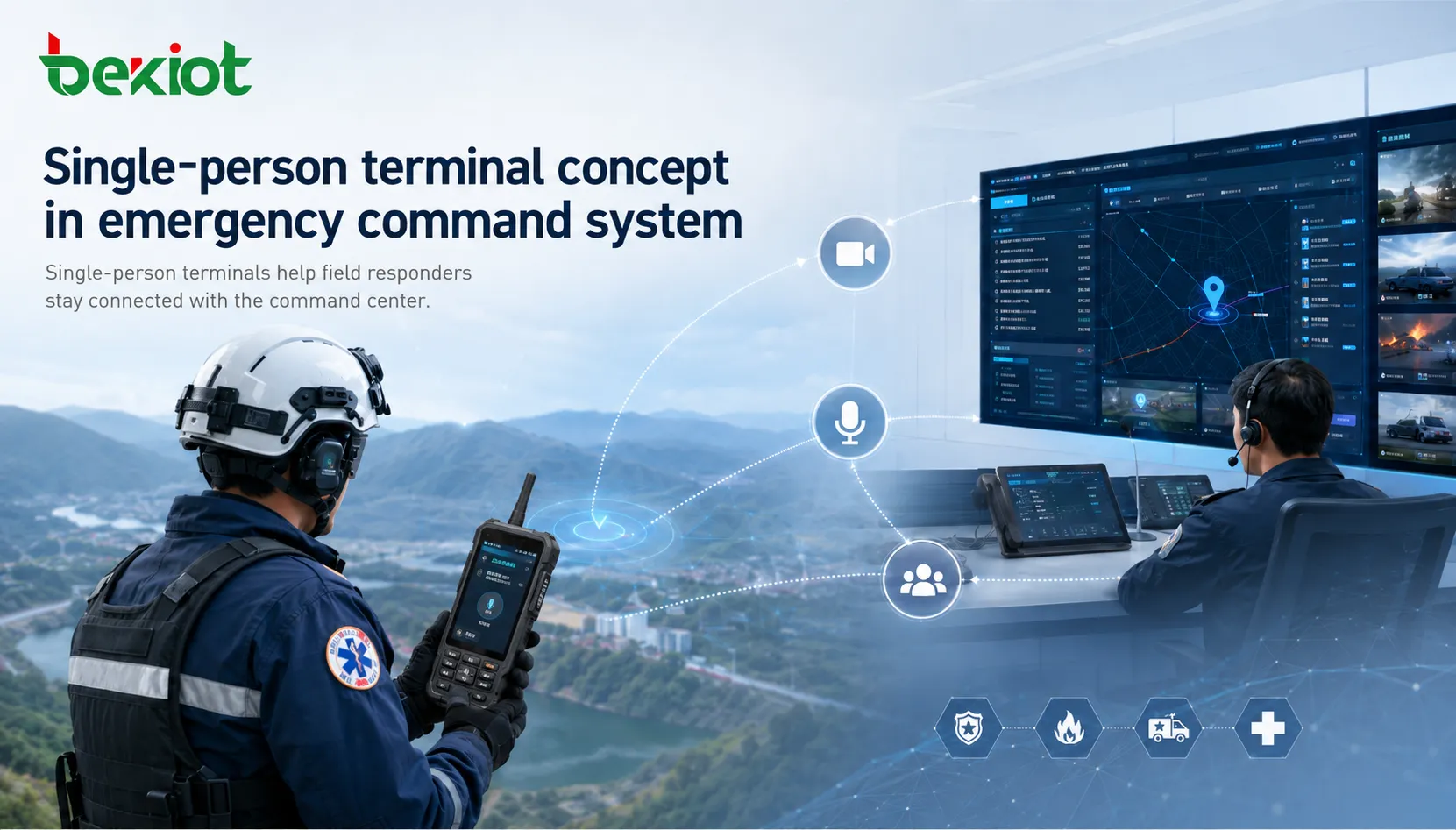 Qu'est-ce qu'un terminal individuel dans un système de commandement d'urgence ?