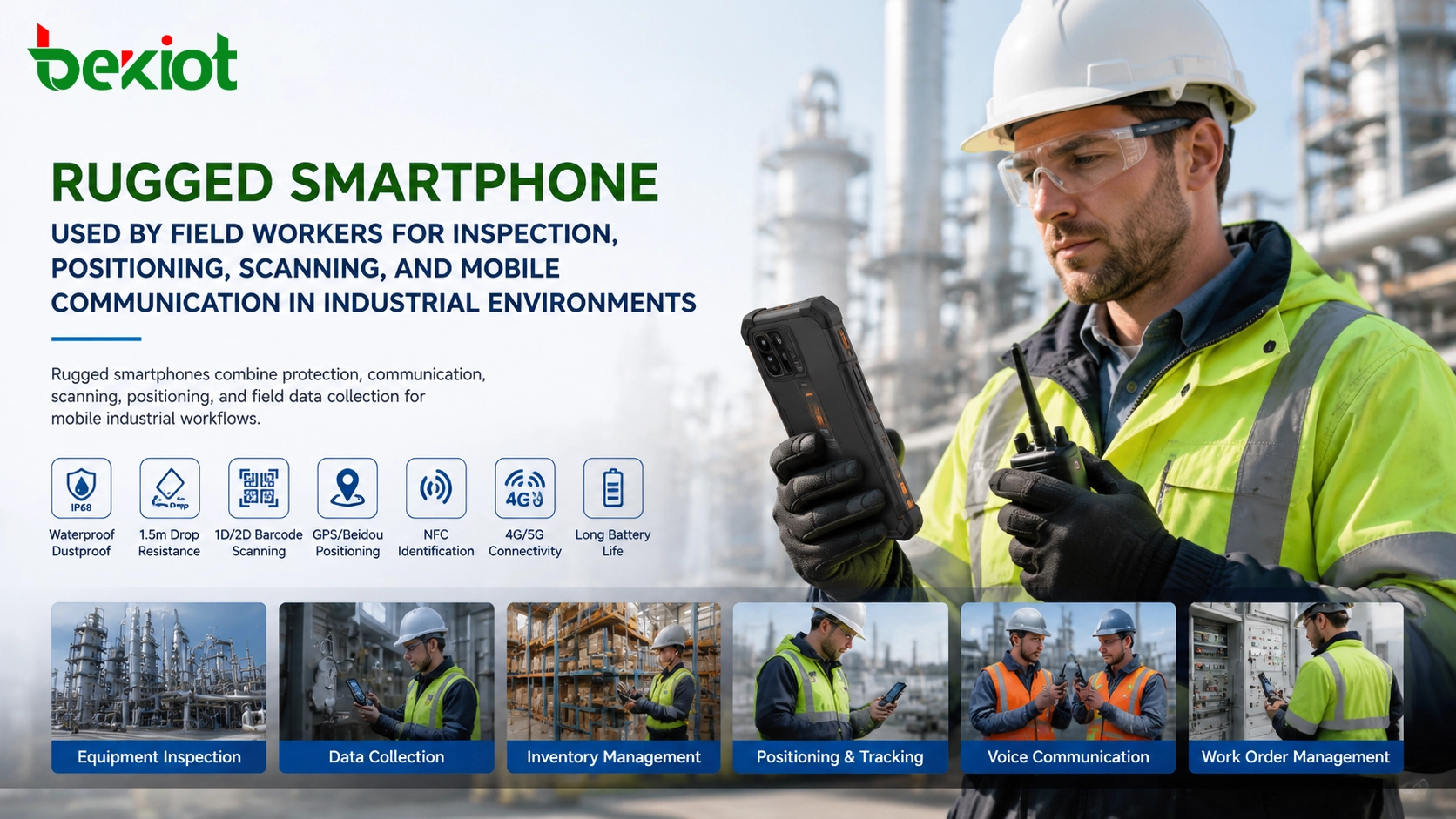 Scénarios d'application des smartphones robustes pour les opérations industrielles et de terrain